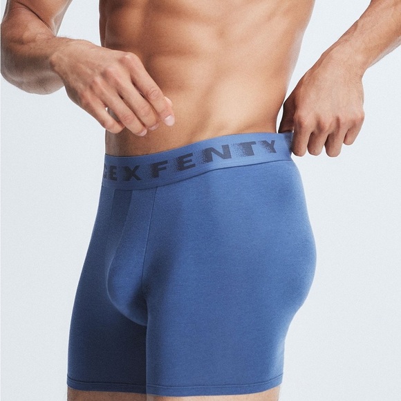 NWT, Savage X Fenty, Men’s BED OF DREAMS BOXER BRIEFS, Charcoal Blue, XL - Picture 3 of 6